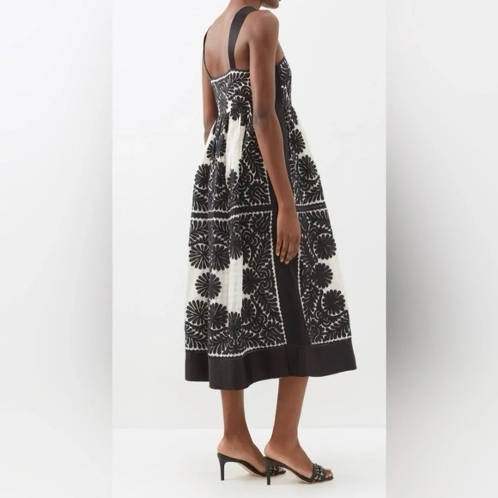 ULLA JOHNSON Ardelle Floral Empire Waist Midi Dress RN#105177 - Picture 2 of 10